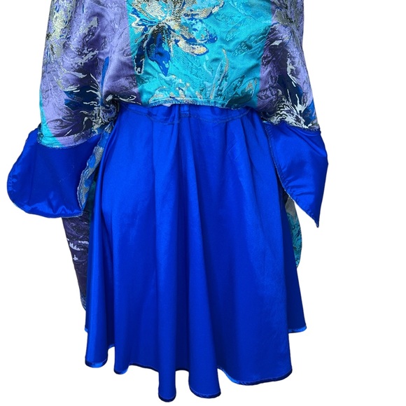 Belle Badgley Mischka Formal Floral Tapestry Dress With Metallic Thread 6 EUC - Picture 15 of 16